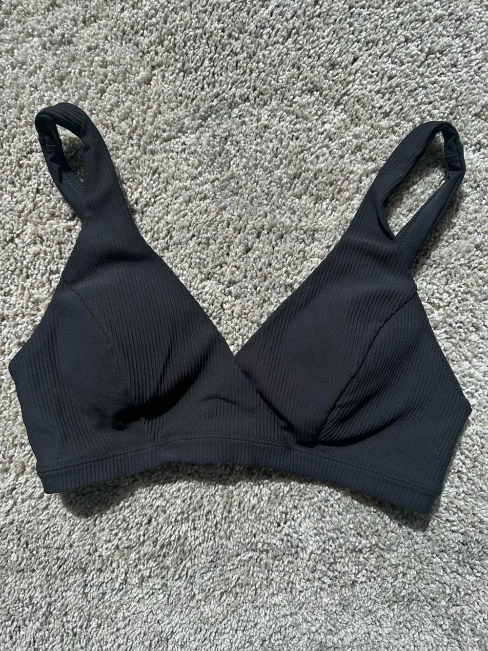 lululemon athletica Black Ribbed sports bra bikini